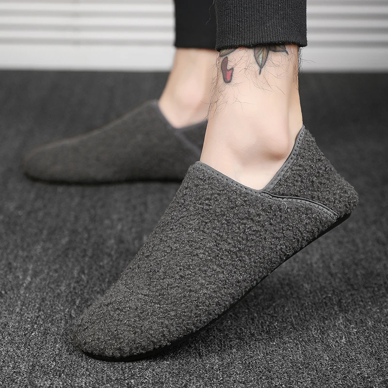 Men Winter Slippers Women Warm Shoes Soft Plush Flats Casual Shoes Male Loafers Lightweight Home Walking Couples Shoes Footwear 5