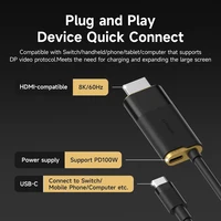 Hagibis Switch Dock for Nintendo Switch/OLED USB C to HDMI-Compatible Cable Adapter 8K60Hz 100W PD for Laptop SteamDeck ROG Ally 2