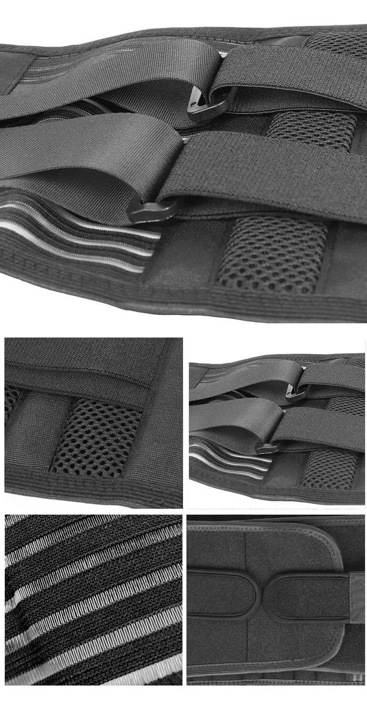 Ceinture Lombaire Réglable Et Respirante Pour Le Dos - Taille L, Noire, Adulte Unisexe