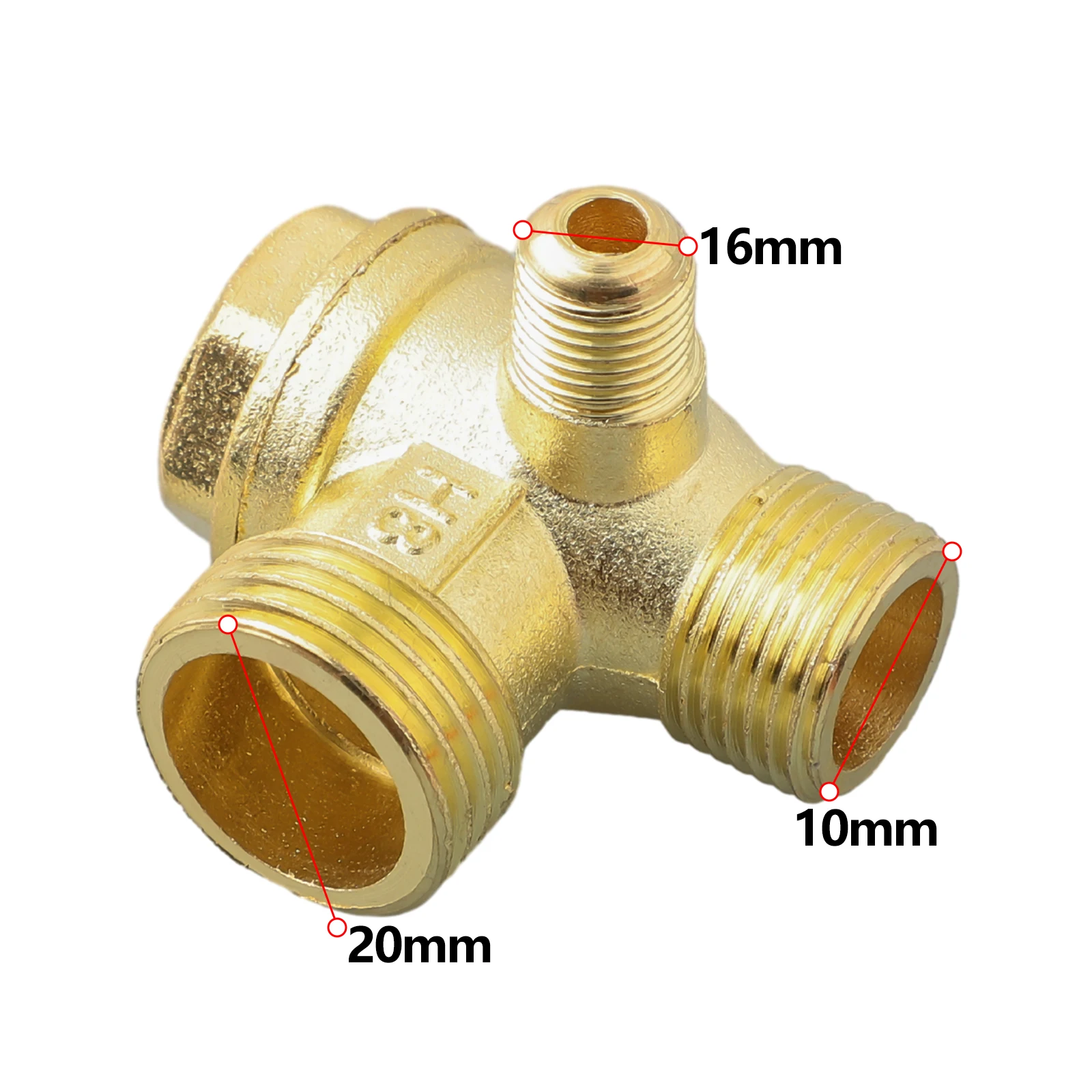 400mm Air Compressor Exhaust Tube With 3-Port Zinc Alloy Check Valve For Air Compressor Accessories Oil Pump Spare Parts