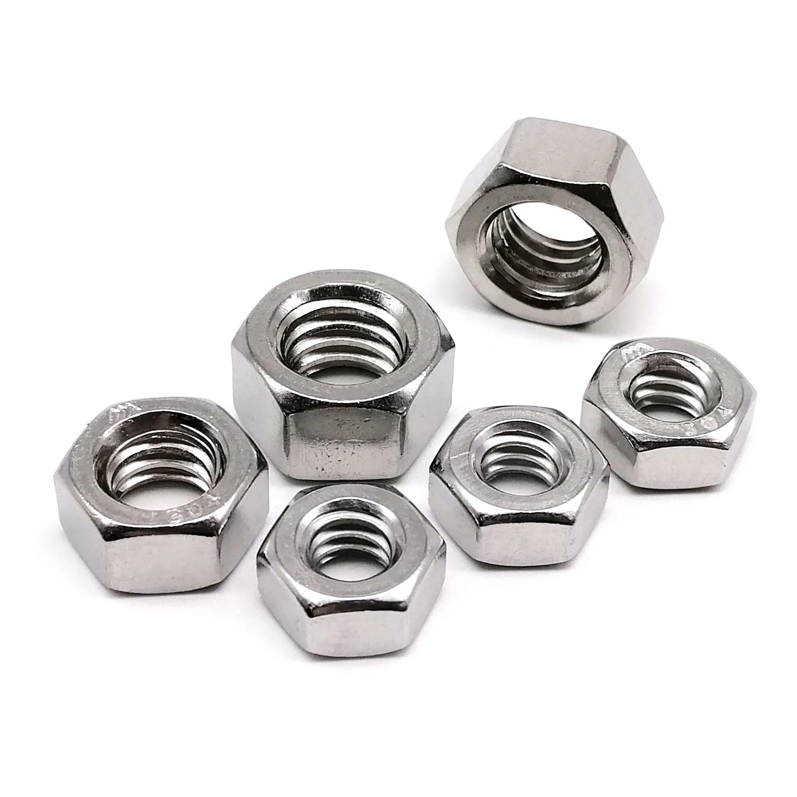 Zinc Plated UNF Hex Nuts - 7 Sizes (1/4" To 3/4") - Grade 1 Steel, BZP Finish