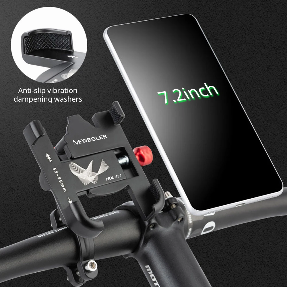 Aluminum 360° Rotatable Non-Slip Bike Phone Holder Stand