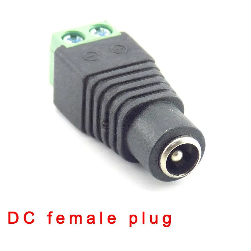 2/5/10pcs 12V DC BNC Male female Connector Coax CAT5 Video Balun Adapter Plug for Led Strip Lights CCTV Camera Accessories