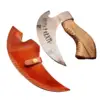 Handmade Pizza Cutting Axe Stainless Steel Viking Pizza Cutter Wooden Handle Multifunctional Pizza Axe Knife With Oblique Blade 1
