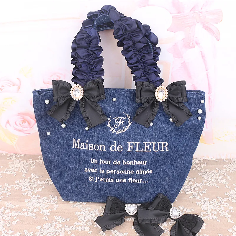 Handmade Japanese Style Sweet Cute Hair Clips Pearl Heart Rhinestone Bowknot Shoes Clipped Button Lolita Shoe Ornament