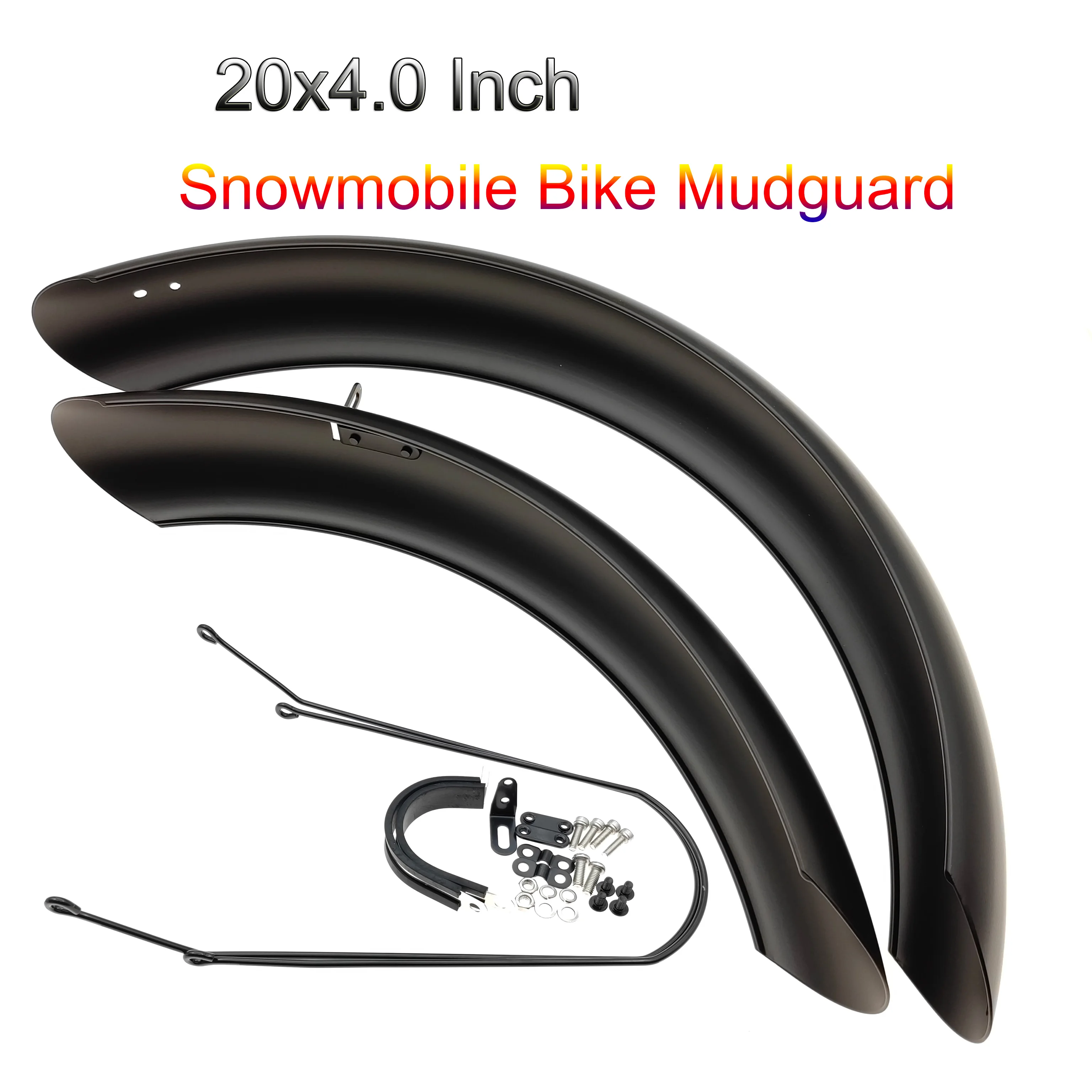 Electric Bicycle fender Snowmobile Bike Mudguard 20 inch Iron material Bike wings Strong durable Full coverage Cycling Parts bicycle fender