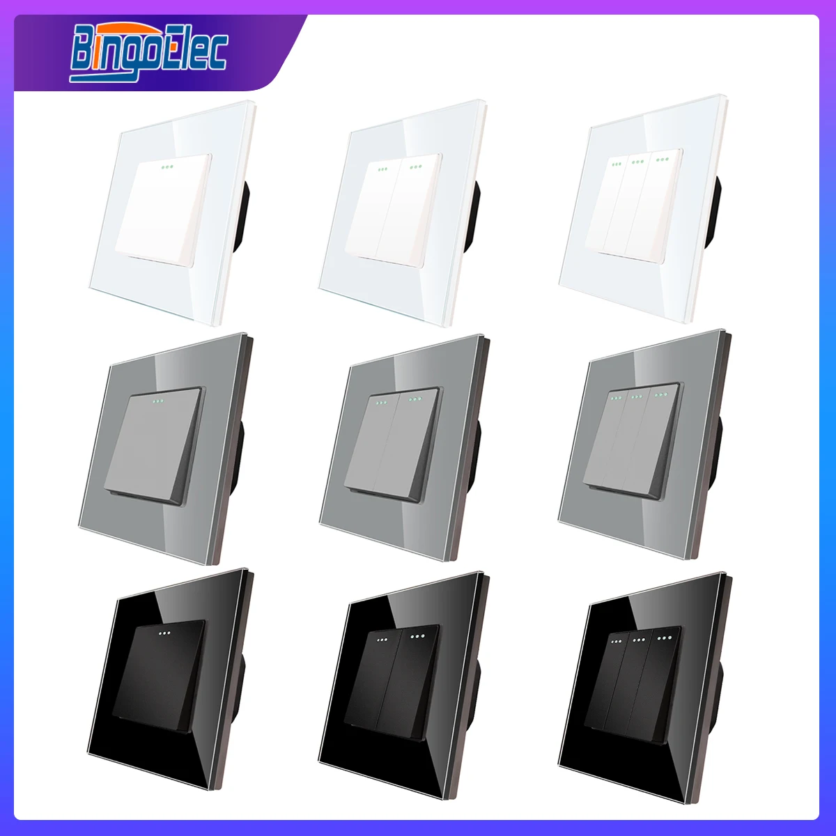 Bingoelec Push buttom Switch Power Switch on Off Button Switch 1Gang ...