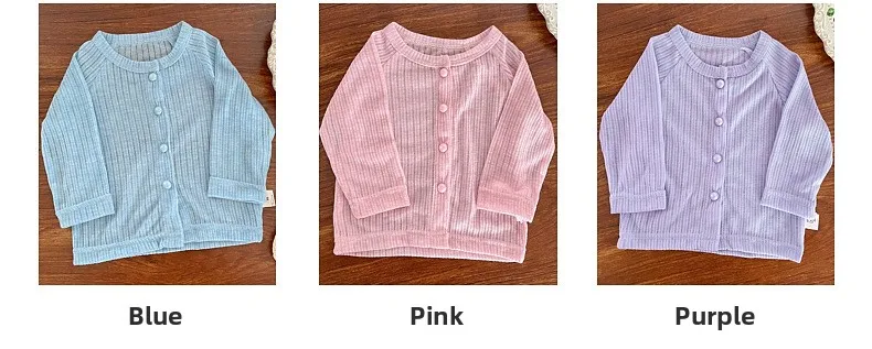 Description Picture 6 of item2025 Summer New Thin Solid Color Air Conditioning Shirt for Infants and Young Children, Sunscreen Jacket for Men and Women