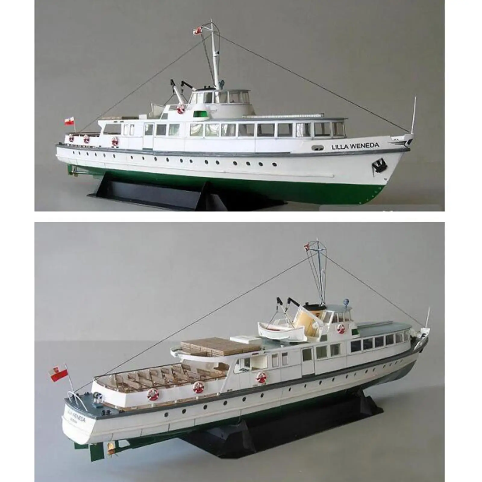 3D 1/100 리라 웨네다 발트 해군 해안 페리 보트 모델 퍼즐 조립 게임 종이 공예 장난감 수집품 사무실 장식