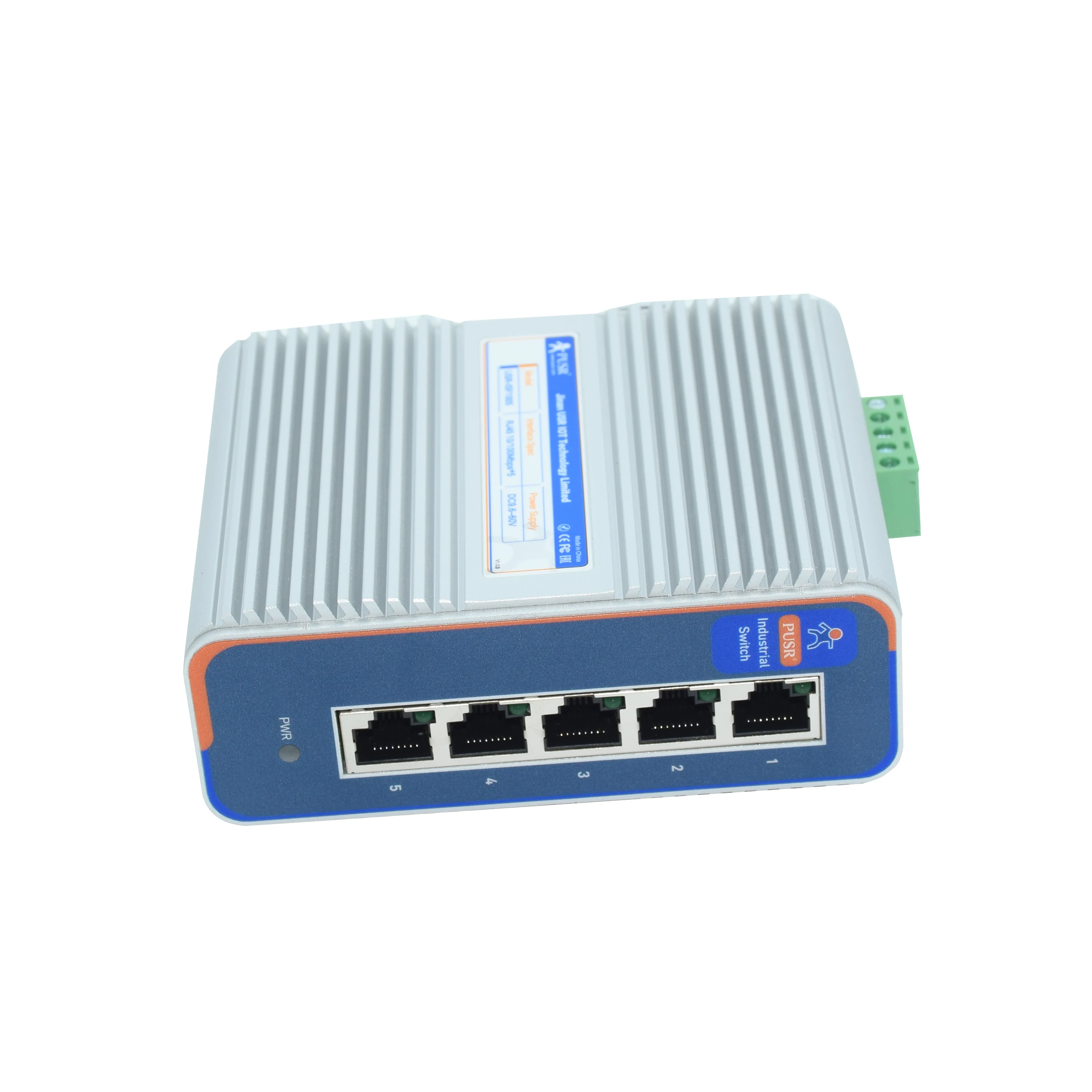 산업용 10M 100M 이더넷 스위치 IP40 보호 USR-ISF1005 USR-ISF1008