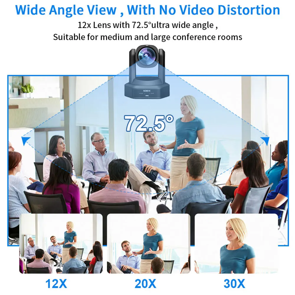 NDI 스트리밍 PTZ 카메라, 화상 회의 카메라, 4K 20X 줌, 3G-SDI, HDMI, IP, USB, NDI Ptz, IP 키보드 컨트롤러, 1 개-10 개
