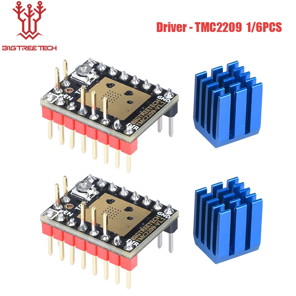 Bigtreetech-stepper Motor Driver Tmc2209 V1.3 Tmc2208 Peças para Impressoras 3d para Btt Octopus Skr V1.4 Skr Mini e3 Ender3 v2 Voron 2.4
