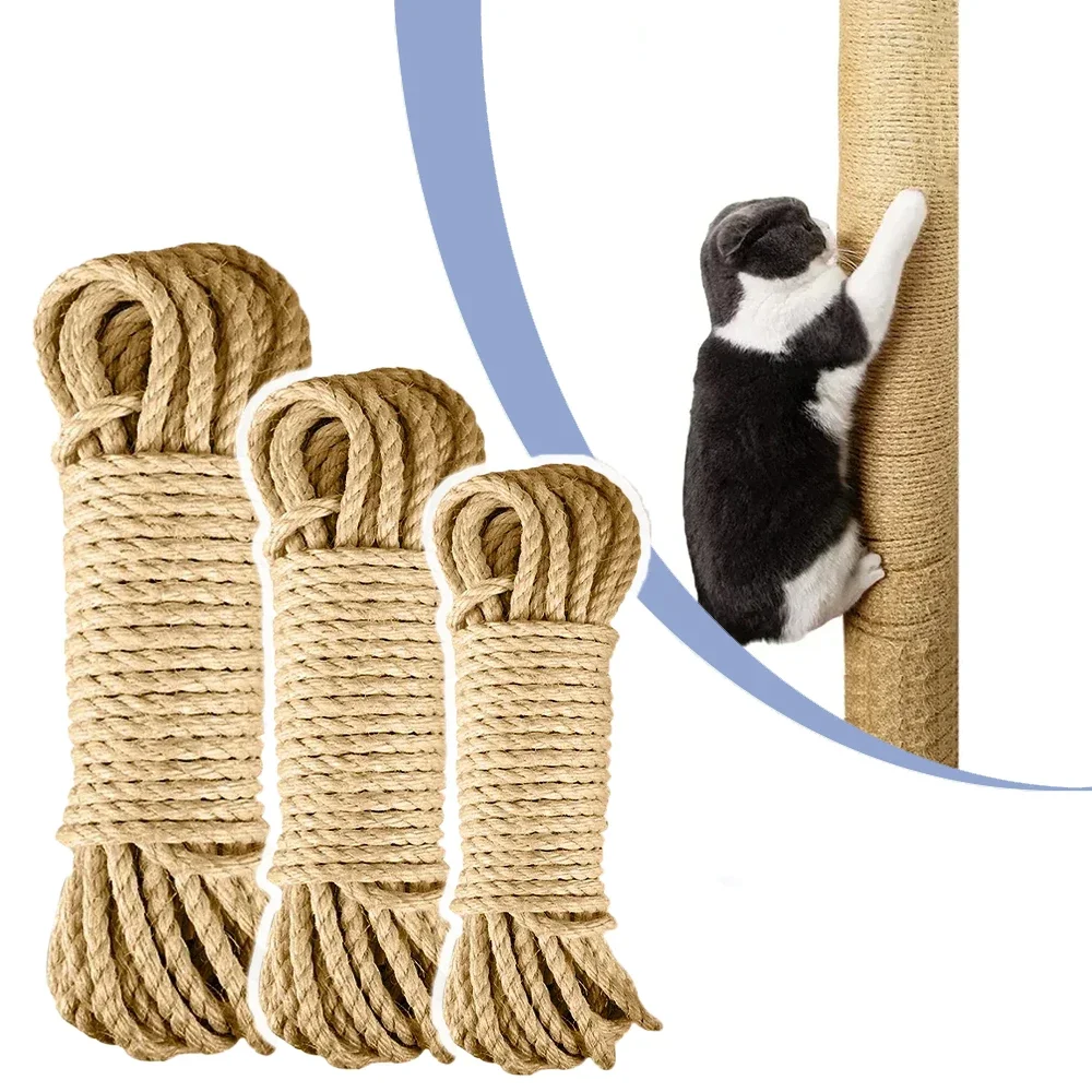 NaturalSisalRopeCatScratcherRopeTreeScratchingDIYToyPawClaw