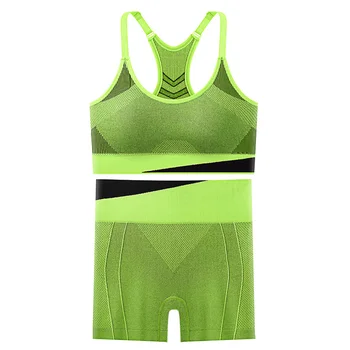 طقم يوغا مكون من قطعتين للنساء، ملابس رياضية للجري واللياقة البدنية، ملابس رياضية للتمرين 7