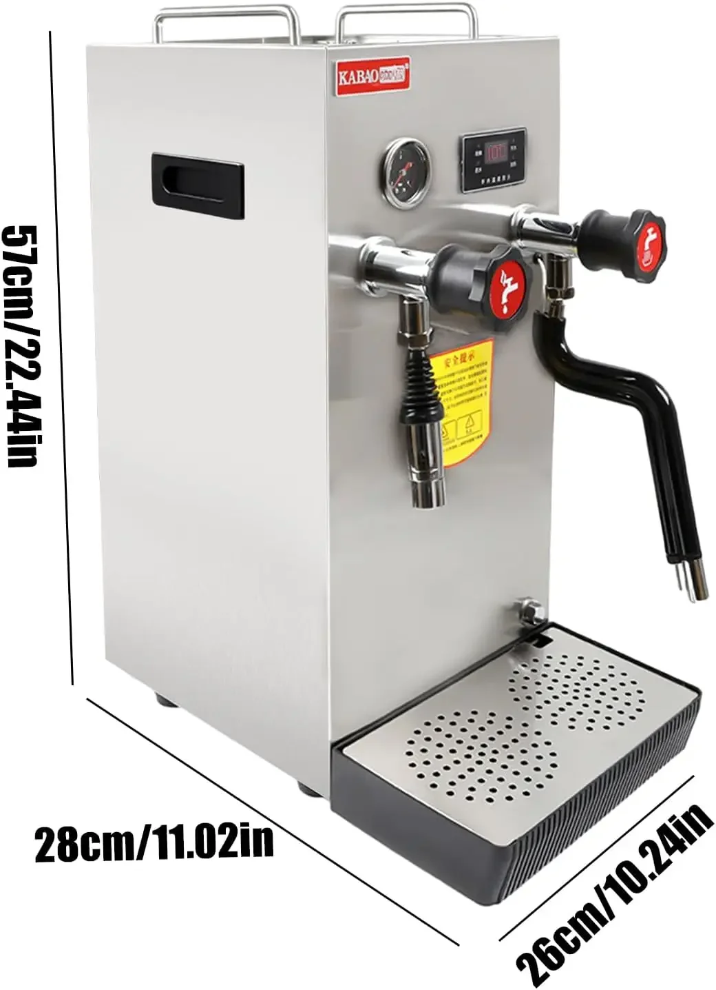 Milk Frother, 8L Multi-Purpose Full-Automatic Steam Boiling Water Frothing Machine, LCD Display Steam Milk Foam Machine, Electri 5