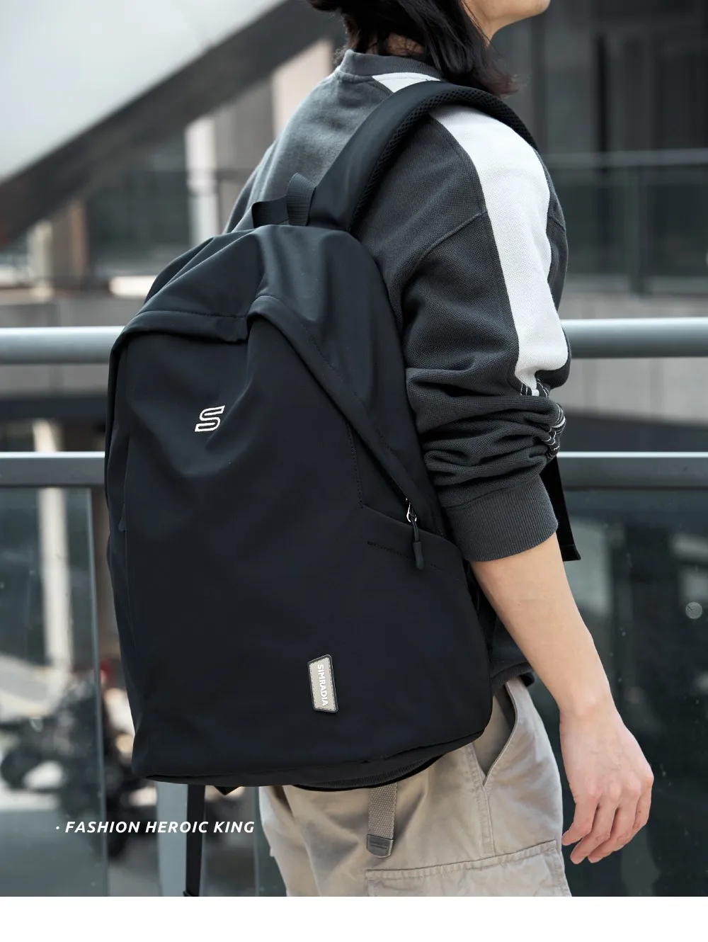 Lightweight 156 Laptop Backpack - Waterproof Oxford Travel Bag for Men  Teens