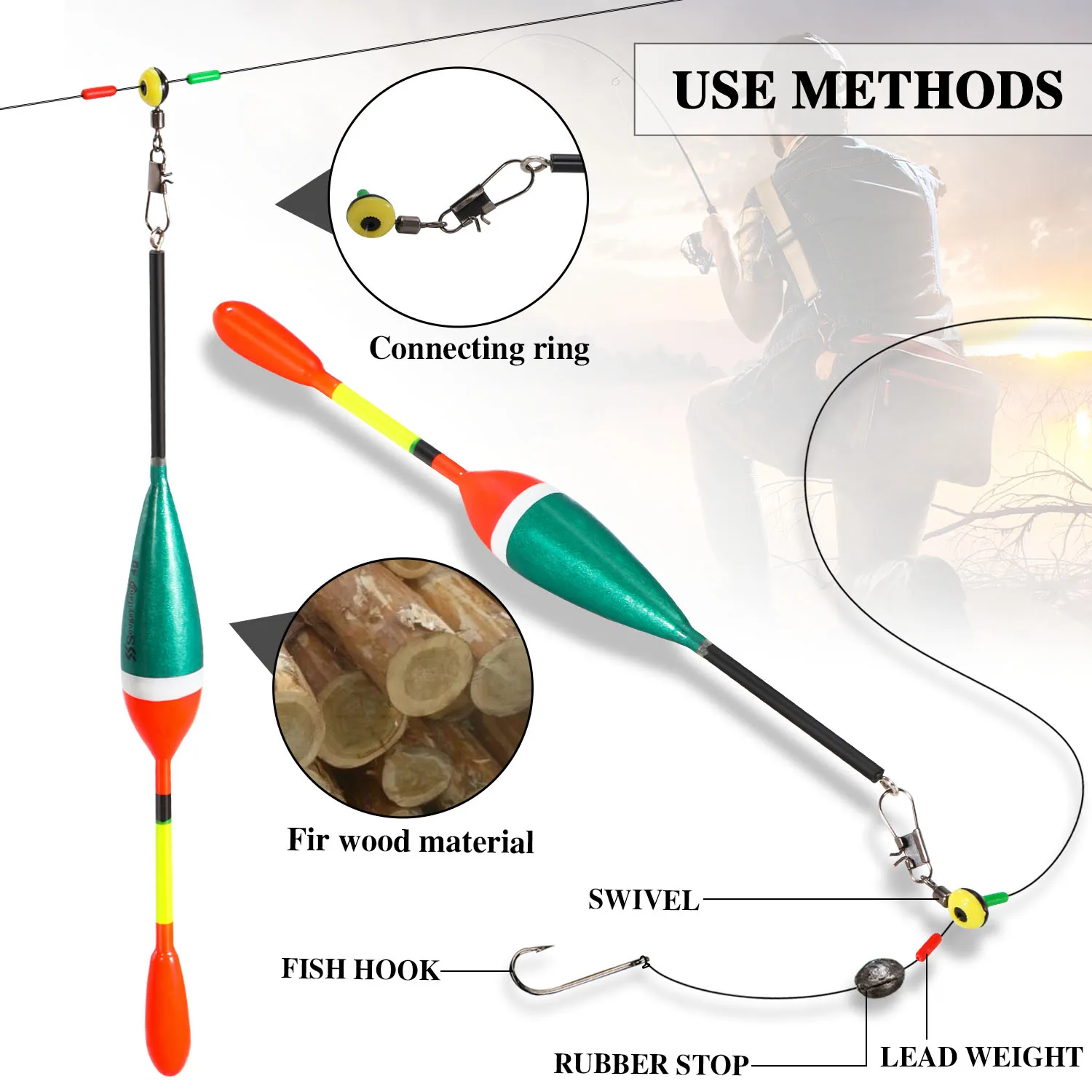 Fishing Float Set Sougayilang Fishing Float Set 10pc Chinese Hook Buoy Professional Vertical Buoy Accessories Multi Function Lure Float Pesca