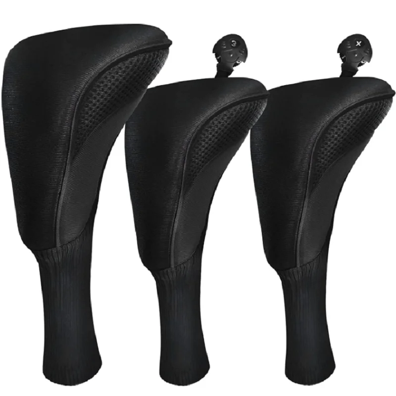 Golf Club Head Covers for Fairway Woods Driver Hybrids 3 Pieces Long