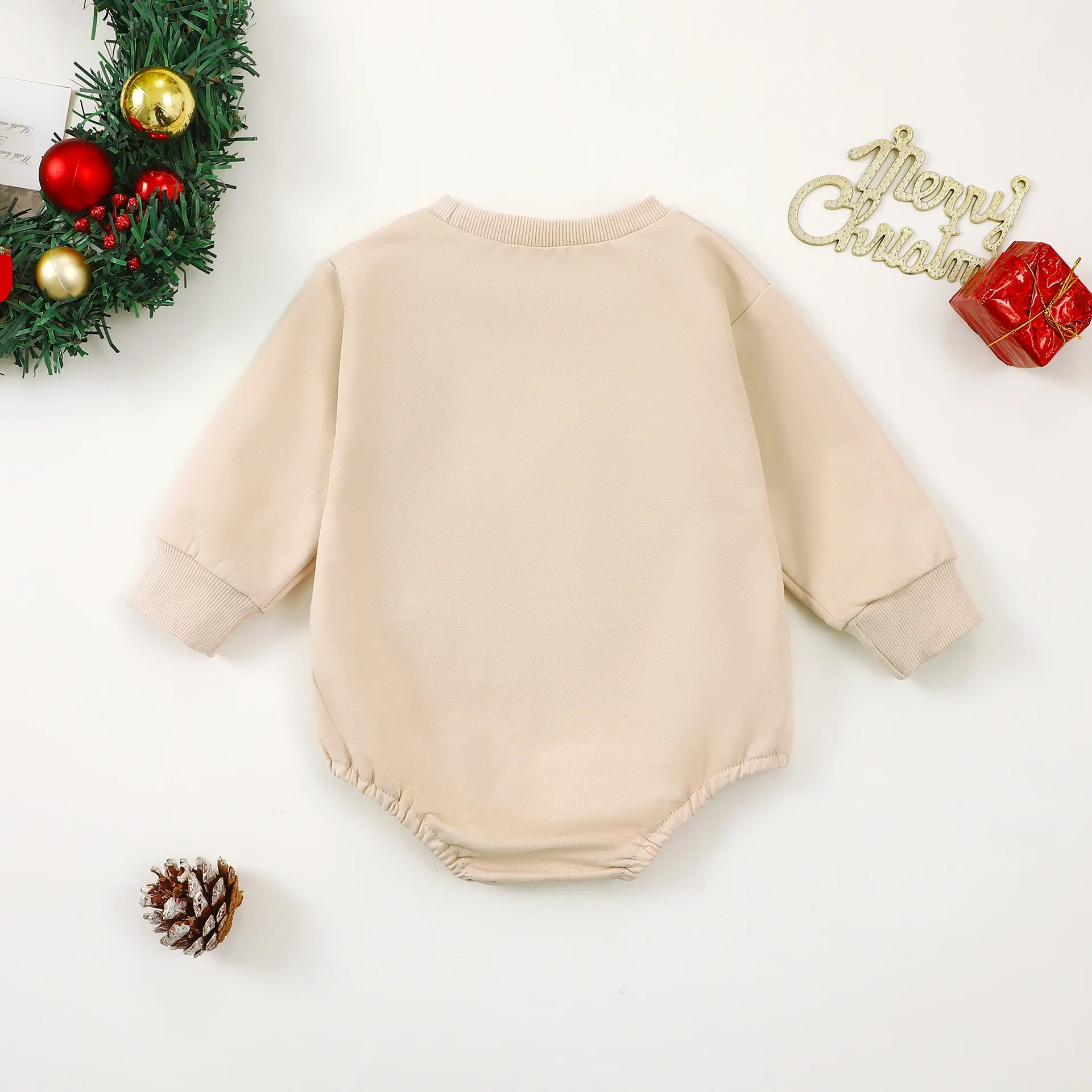 Unisex Long Sleeve Baby Romper Christmas Theme Cotton Underwear Baby Clothes Boys Girls Crawling Suit Neutral Design