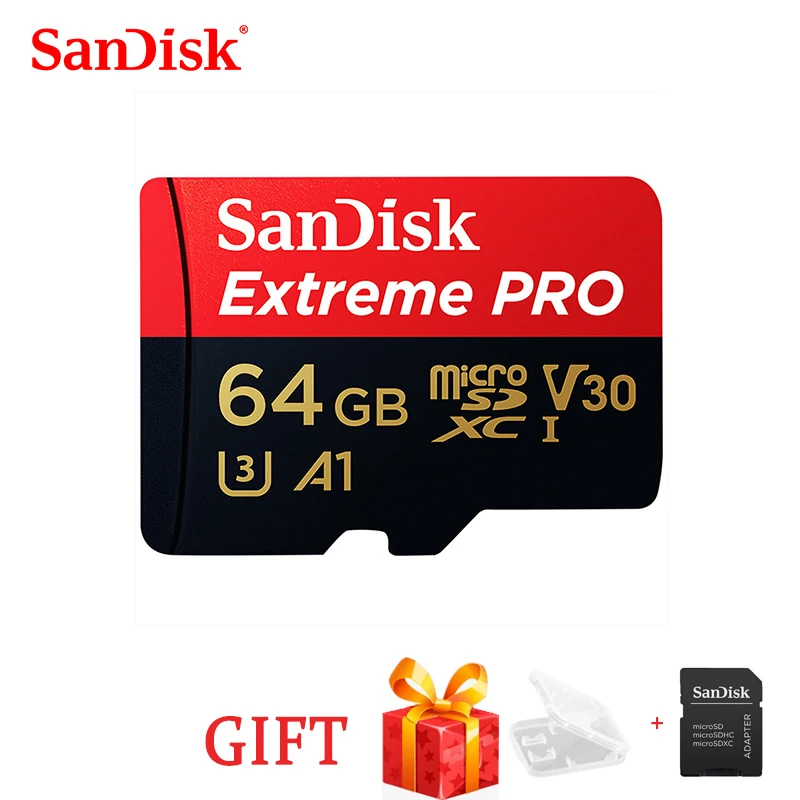 Extreme Pro SanDisk карта памяти micro SD, класс 10, 256 ГБ, 128 ГБ, 64 ГБ, 32 ГБ