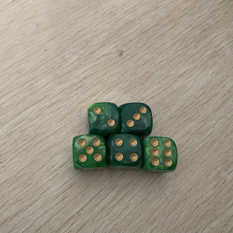 5-Piece Dual-Color 16mm Dice Set - Fun Puzzle Board Game Accessories