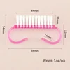 50/5Pcs Plastic Nail Brushes Mix Color Nail Hand Scrubbing Cleaning Brush Dust Cleaner Nail Art Manicure Soft Remover Tools 6
