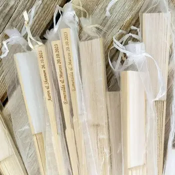 Personalized Wedding Silk Fans 1