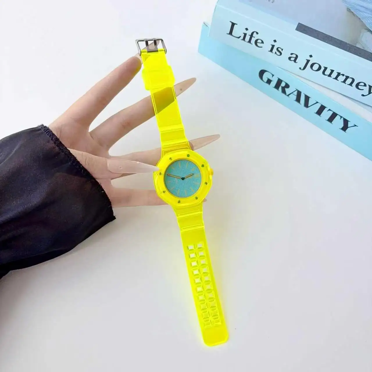 Transparent Jelly Shockproof Waterproof Watch Strap - Swatch x AP Royal Pop Collection