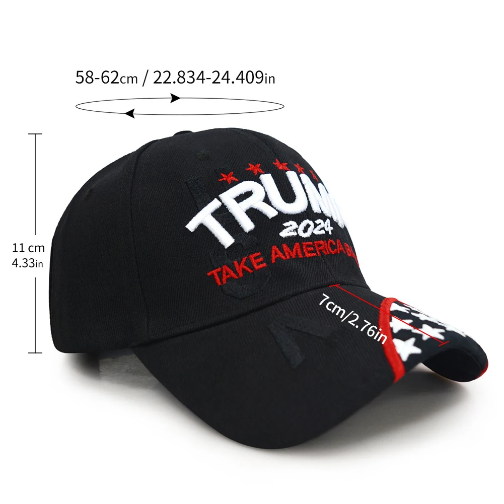 Stylish Donald Trump 2024 Cap USA Baseball Caps Keep America Great Snapback President Hat Embroidery Fashion Unisex Sunshade Hat 6