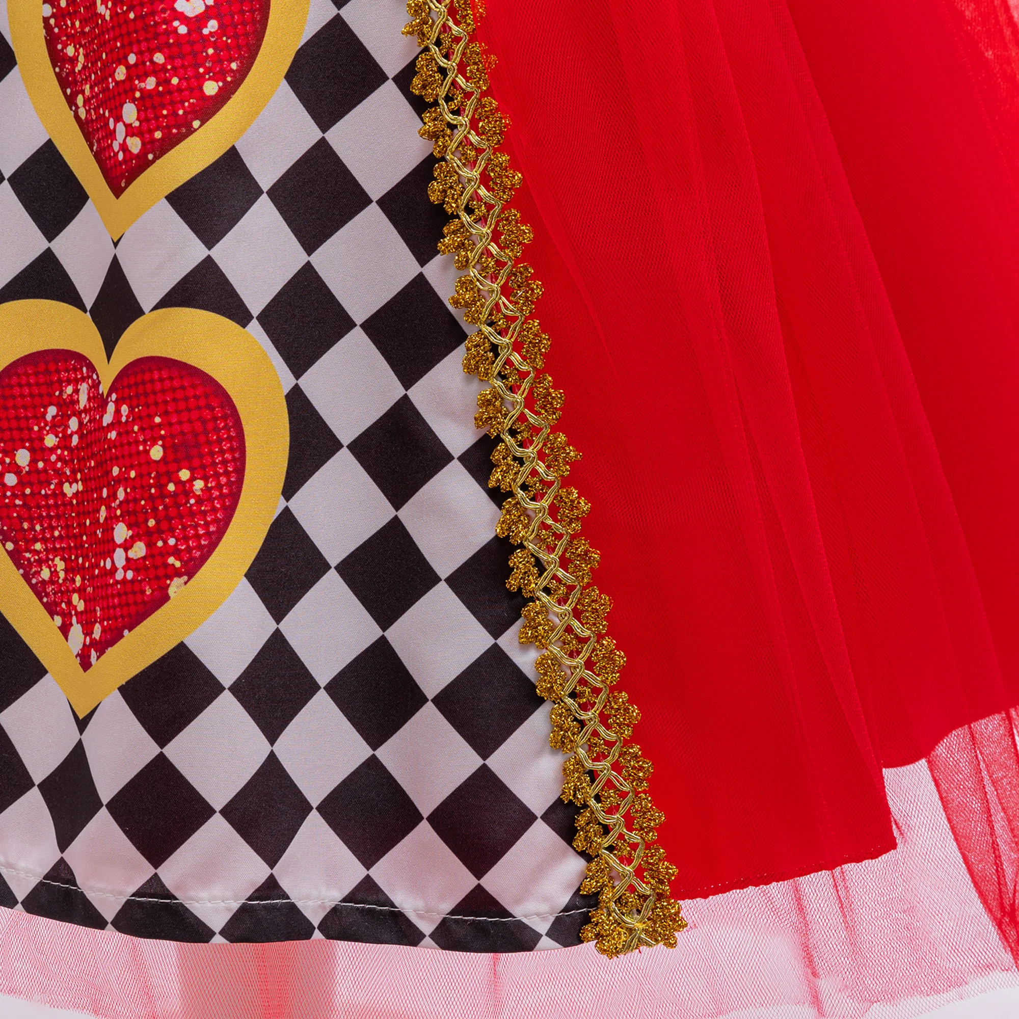 Summer Wonderland Red Queen Of Hearts Halloween Cosplay Kostüm Poker Geburtstagsparty Kleider Mädchen Bühnendrama Show Kinderkleidung – Detail 9