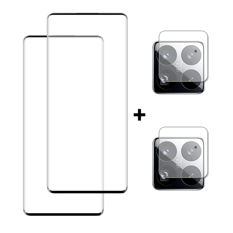 Premium Full Cover Tempered Glass Screen Protector with Rear Camera Lens Film