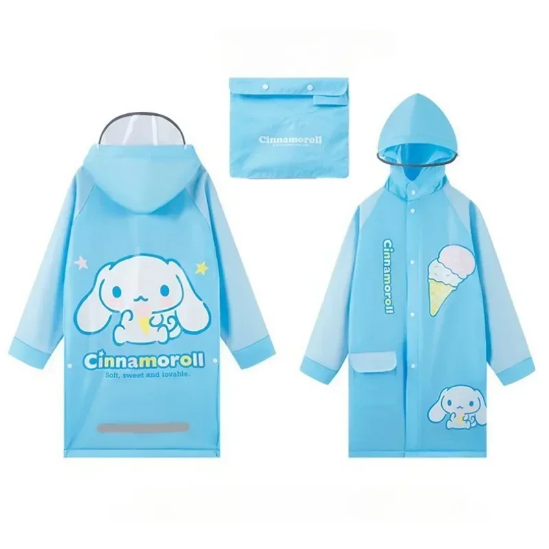 Kawaii Hello Kitty Kid Raincoat Sanrio Kuromi My Melody Cinnamoroll Children Boy Girl Rain Poncho Reusable Waterproof Rain Coat cosplay costumes
