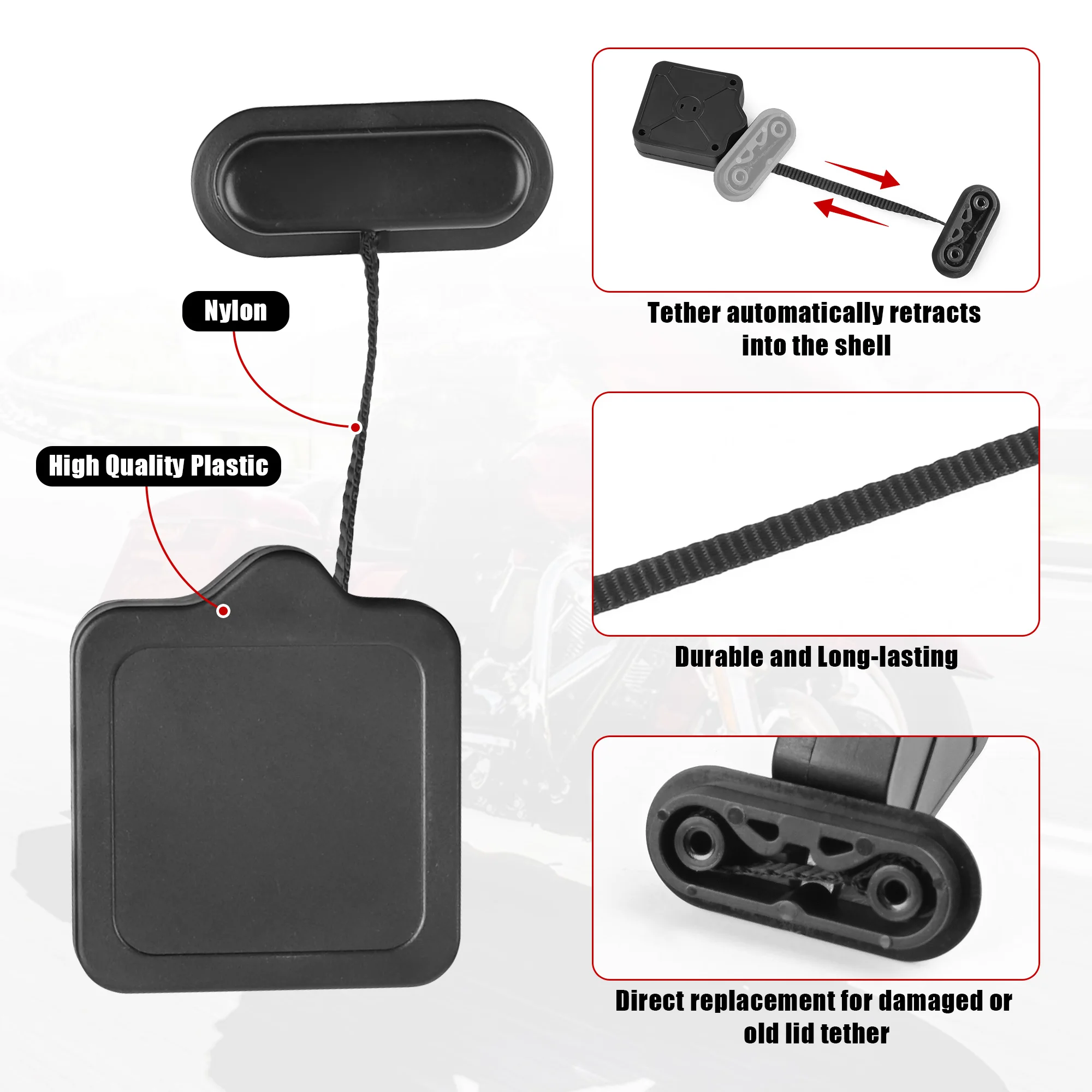 Tour Pack Lid Tether Retractable Razor Chopped King Trunk Cable Fit for  Harley Touring Ultra Limited Electra Glide Street Road G - AliExpress