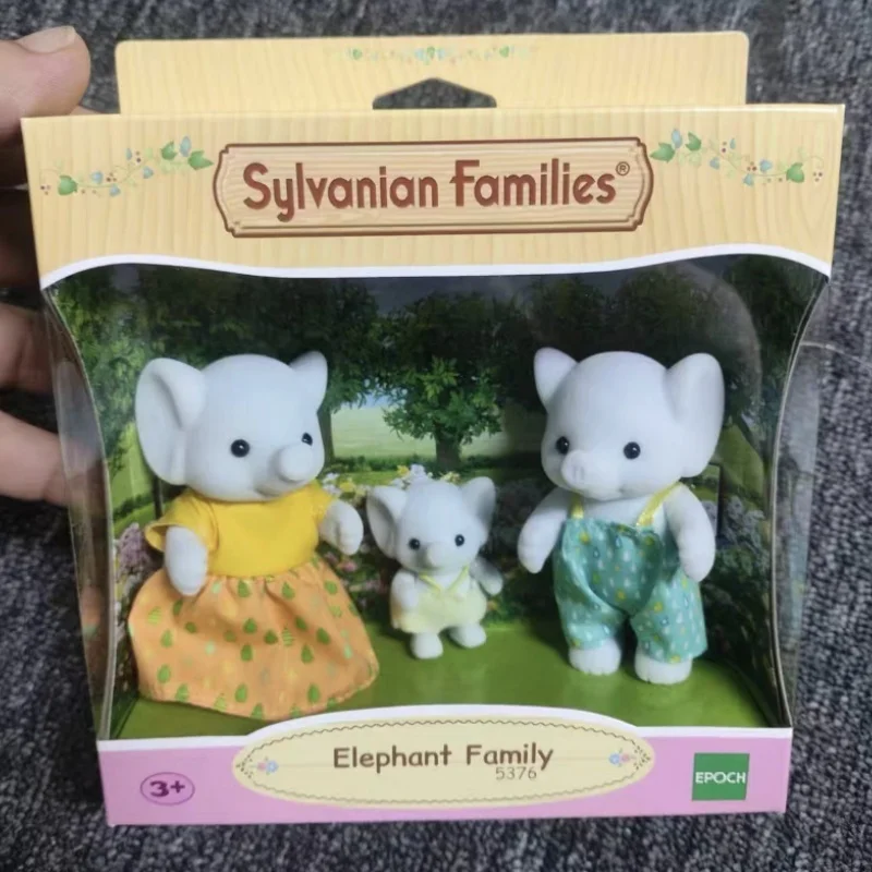 Hot Japan Sylvanian Family Anime Girl Figures Calico Critters Furniture Set Elephant Family Trio 5771 Cute Anime Figrues Toy