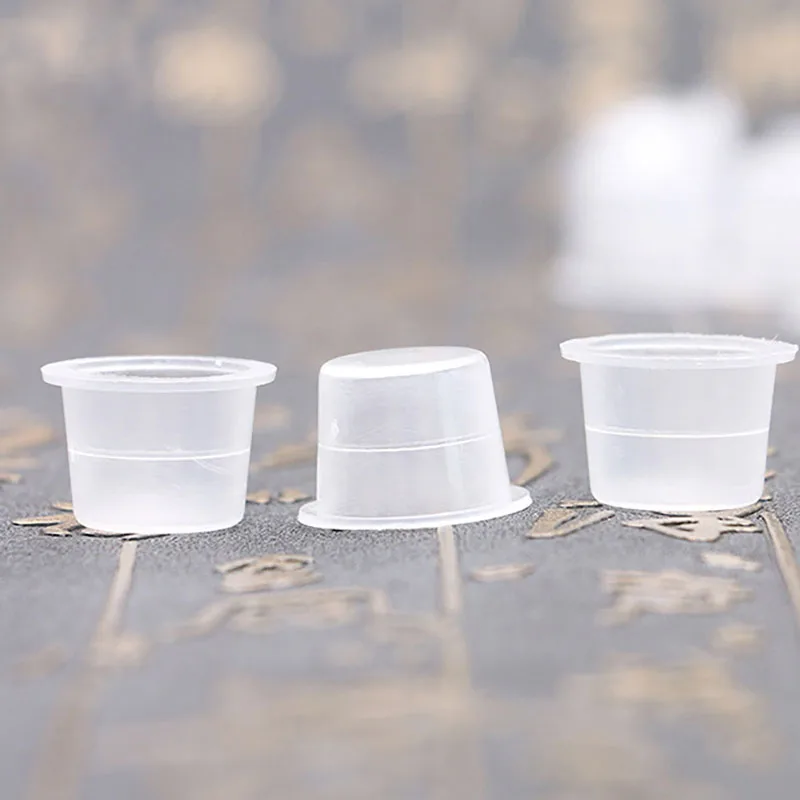 

1000PCS Disposable Tattoo Color Cup Top Quality Plastic White Large Size Tattoo Ink Cups for Holding Color