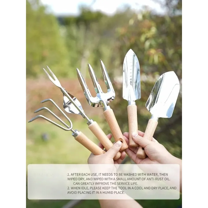 Garden Hand Tool Wide Shovel Hand Cultivator Rake Flowers Potted Household Plant Garden Tools for Digging Transplanting Weeding 3