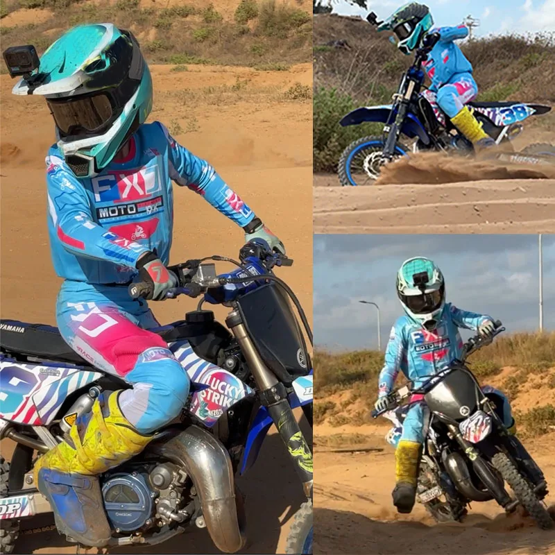 SIZE 20 22 24 26 28 Motocross Jersey and Pants Kids FXJ Enduro Gear Set MX Gear Set for Youth MTB DH UTV Racing motocross gear set