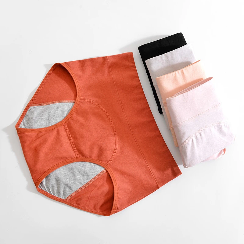 

Women High Waist Panties For Menstruation Cotton Physiological Period Leak Proof Menstrual Panties Culotte Underwear Sexy Briefs