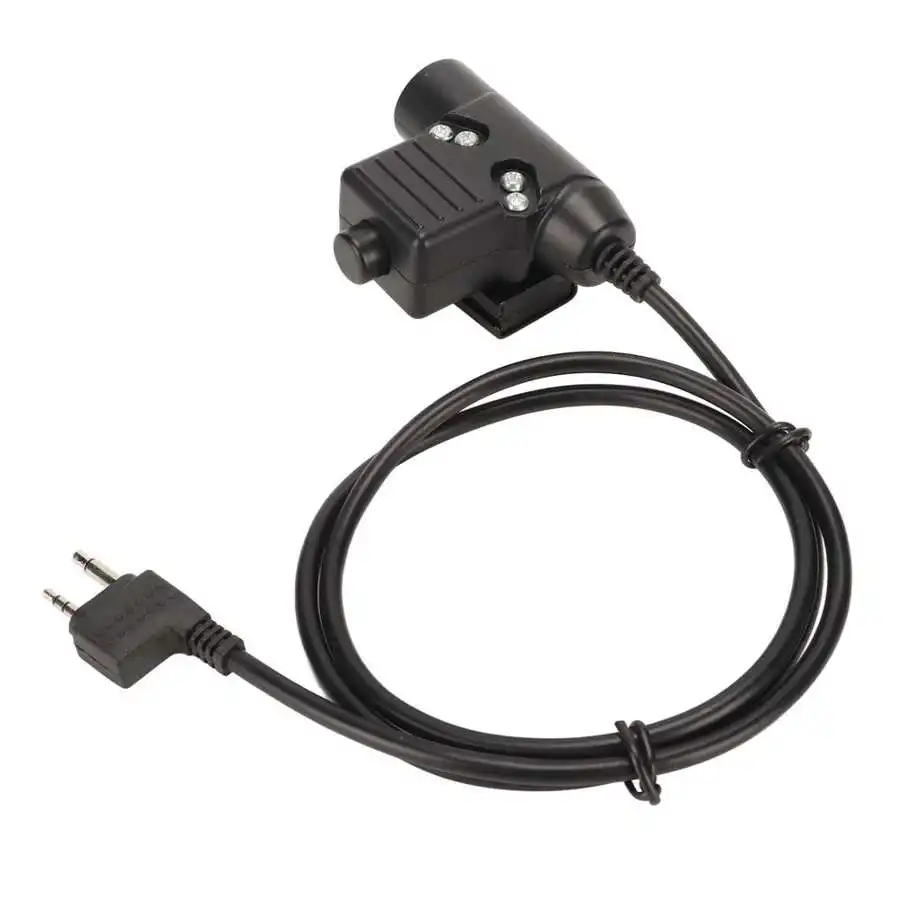 U94 PTT adapter Push to Talk knop Walkie Talkie headsetconnectorkabel voor Alan, voor Midland voor Nautico, 2 pins Jack Two Way 2 pins Walkie talkie  radio