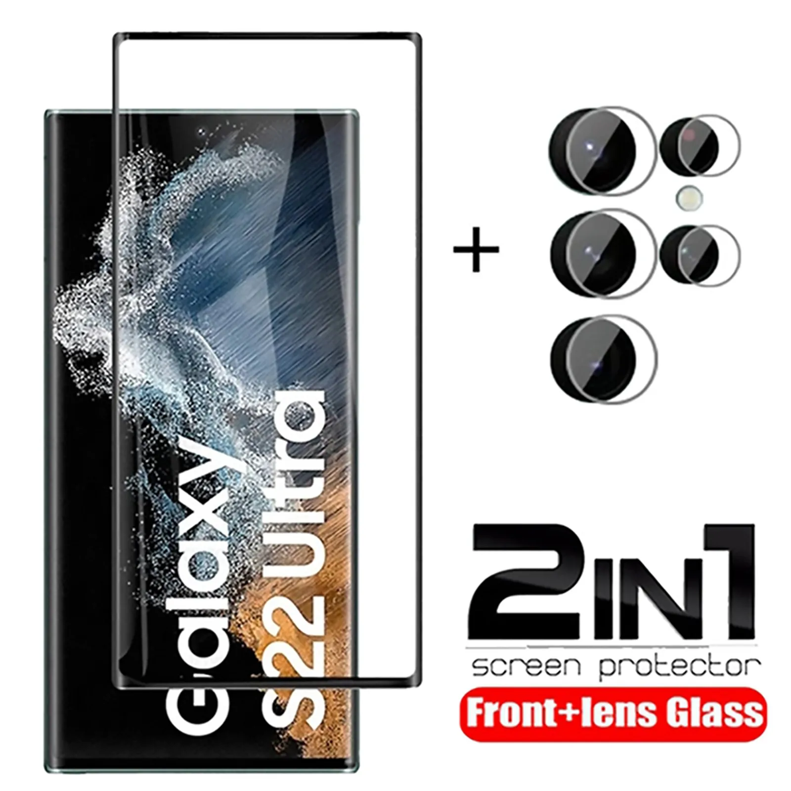 9d Curved For Samsung Galaxy S22 Ultra Glass Camera Protective Glass