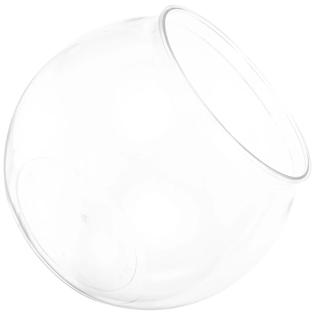 

Tank Bowl Vase Plastic Betta Round Terrarium Planter Bubble Hydroponic Aquarium Globe Bowls Clear Goldfish Pot Desk Tabletop