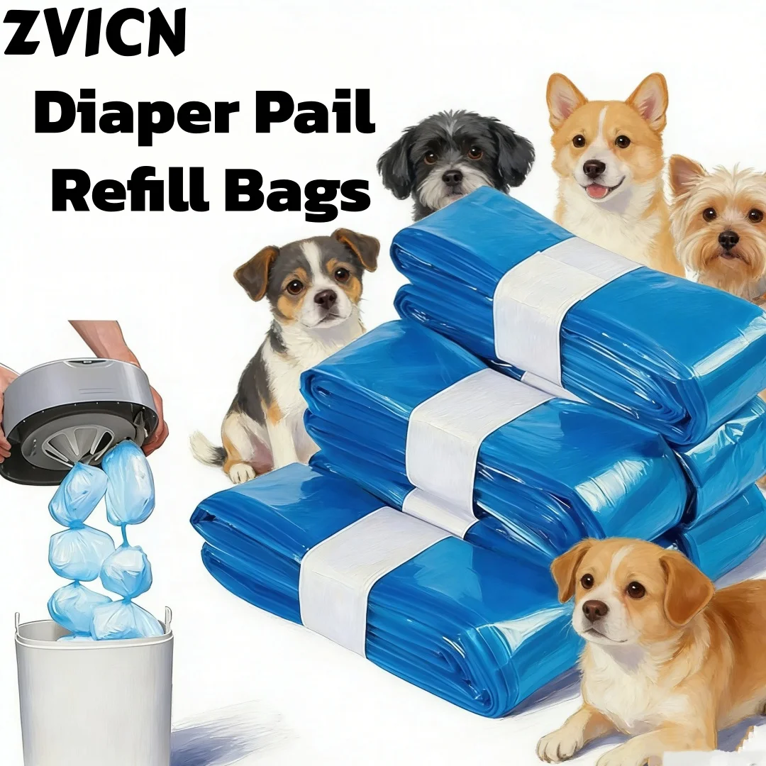Nappy Bin Refill Bags for Sangenic Tommee Tippee, Refill Bags for Genie, Diaper Pail Refills for Angelcare for Munchkin, Scented