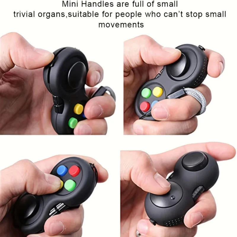 new Stress Relief Handle 8 Functions Cube Decompress Toy Variety Gamepad Decompress Fidget Pad Relieve toys for kids 3