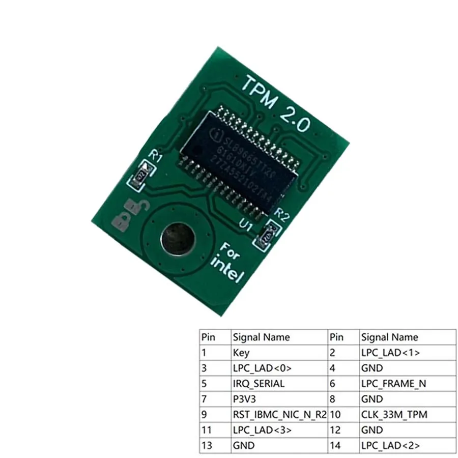 Tpm 2 0 security module for intel trusted platform module 14 pin jpg