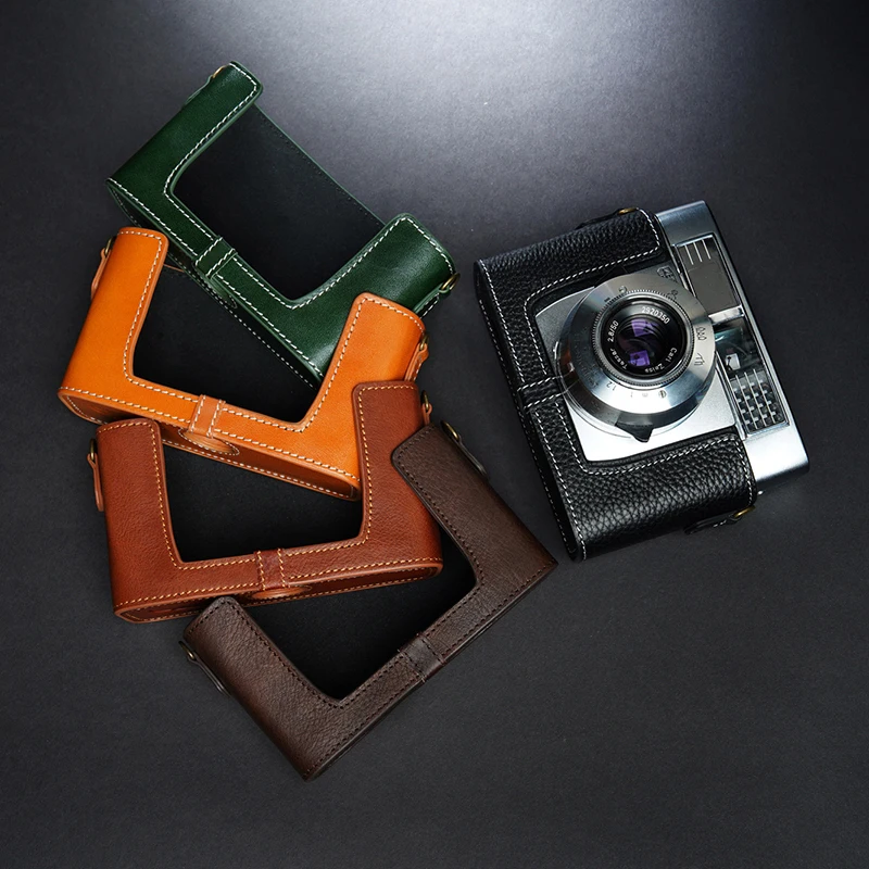 Per Zeiss Ikon Simbolo Custodia Protettiva Scatola Base Shell Lavoro Manuale Fotocamera Fotografica Custodia In Vera Pelle Di Vacchetta Custodia Per I