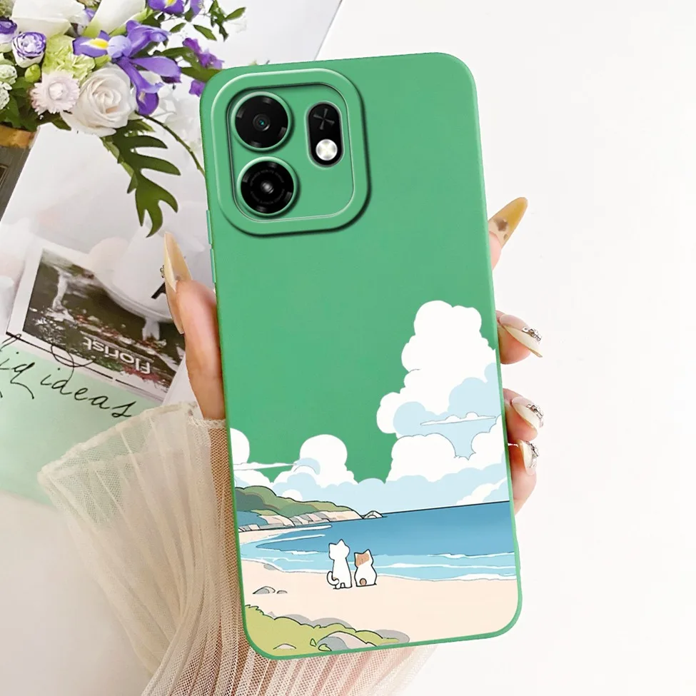 Luxury Floral Phone Case - Fashionable Silicone Cover with Cute Painted Design