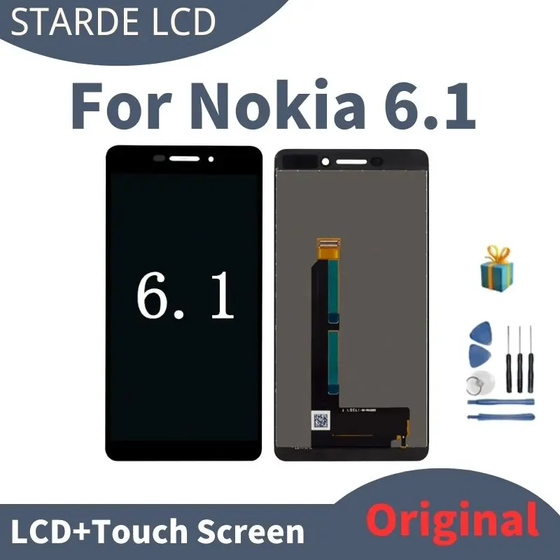 

5,5 "Оригинальный ЖК-дисплей для Nokia 6,1 2018 Nokia 6,1 TA-1043 TA-1045 TA-1050, сенсорный экран, стеклянная панель, дигитайзер в сборе