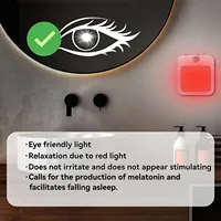 1PC Red Light Night Light With A Plug, Intelligent Night Light, Automatic On/Off, Suitable For Bedroom, Bathroom, Kitchen 5