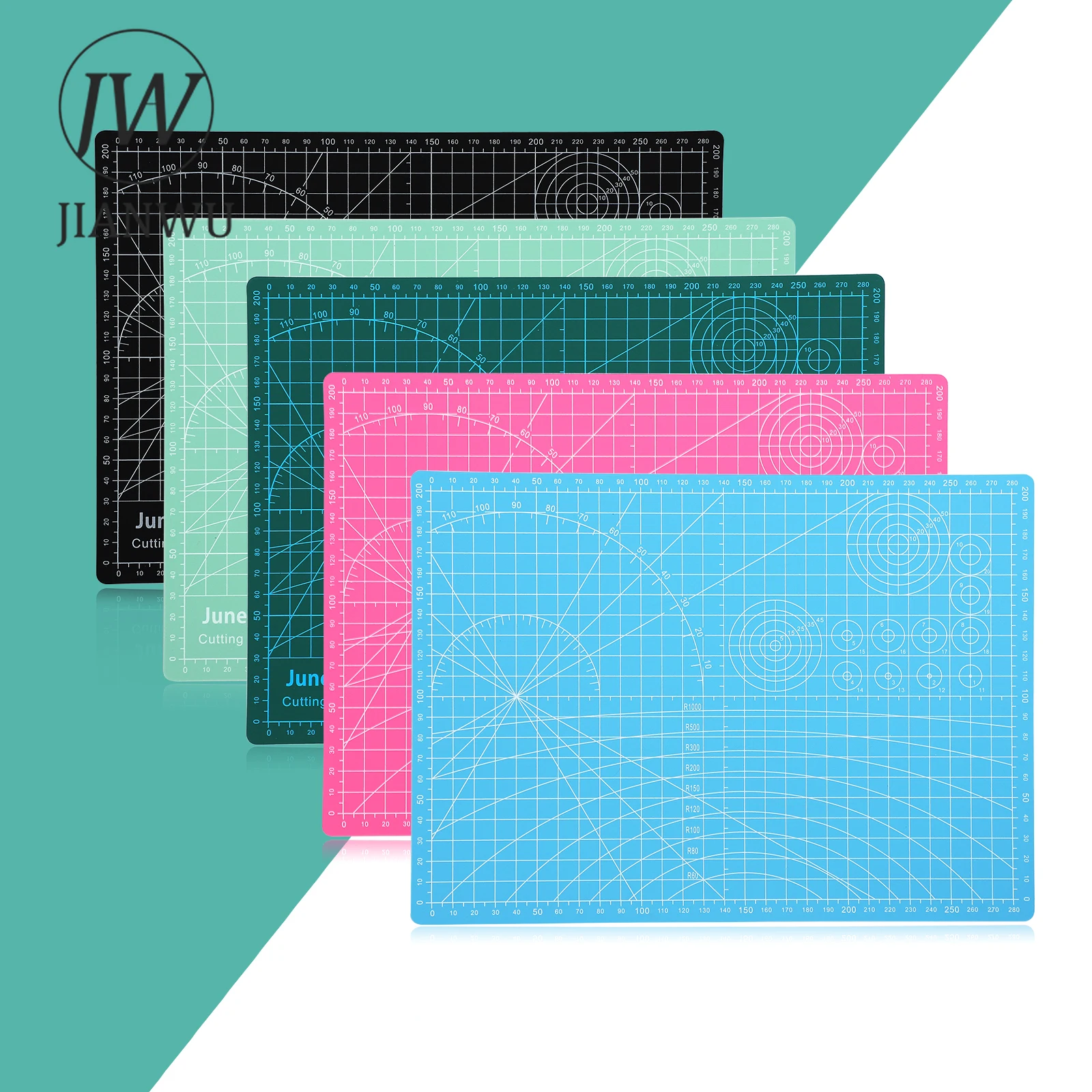 JIANWU 300*220mm 수동 데스크탑 커팅 보드 다목적 A4 커팅 패드 DIY 아트 조각 도구 액세서리 편지지 용품