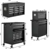 8-Drawer High Capacity Rolling Tool Chest, Removable Cabinet Storage Tool Box with Wheels & Drawers, Detachable Toolbox Lock 3